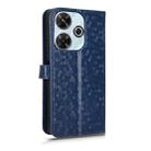 For Xiaomi Redmi 13 4G / Note 13R 5G Honeycomb Dot Texture Leather Phone Case(Blue) - 3