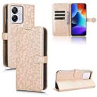 For Blackview Oscal Modern 8 / Color 8 Honeycomb Dot Texture Leather Phone Case(Gold) - 1