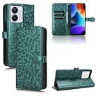 For Blackview Oscal Modern 8 / Color 8 Honeycomb Dot Texture Leather Phone Case(Green) - 1