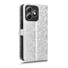 For Ulefone Note 18 Ultra Honeycomb Dot Texture Leather Phone Case(Silver) - 3