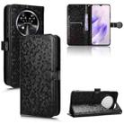 For Oukitel C37 Honeycomb Dot Texture Leather Phone Case(Black) - 1