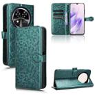 For Oukitel C37 Honeycomb Dot Texture Leather Phone Case(Green) - 1