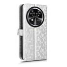 For Oukitel C37 Honeycomb Dot Texture Leather Phone Case(Silver) - 3