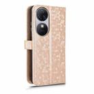 For Oukitel C38 Honeycomb Dot Texture Leather Phone Case(Gold) - 3