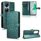 For Oukitel C38 Honeycomb Dot Texture Leather Phone Case(Green) - 1