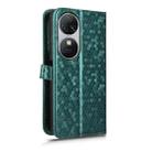 For Oukitel C38 Honeycomb Dot Texture Leather Phone Case(Green) - 3