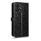 For Oukitel C51 Honeycomb Dot Texture Leather Phone Case(Black) - 3