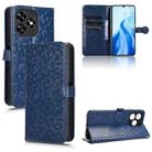 For Oukitel C51 Honeycomb Dot Texture Leather Phone Case(Blue) - 1