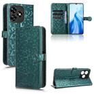 For Oukitel C51 Honeycomb Dot Texture Leather Phone Case(Green) - 1