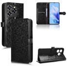 For Oukitel C50 Honeycomb Dot Texture Leather Phone Case(Black) - 1