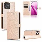 For Oukitel C53 Honeycomb Dot Texture Leather Phone Case(Gold) - 1