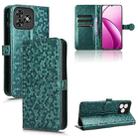 For Oukitel C53 Honeycomb Dot Texture Leather Phone Case(Green) - 1