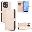 For Oukitel C57S Honeycomb Dot Texture Leather Phone Case(Gold) - 1