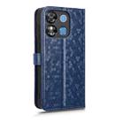 For Oukitel C57S Honeycomb Dot Texture Leather Phone Case(Blue) - 3