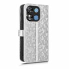 For Oukitel C57S Honeycomb Dot Texture Leather Phone Case(Silver) - 3