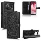 For Oukitel C60 / C60 Pro Honeycomb Dot Texture Leather Phone Case(Black) - 1