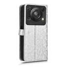 For Oukitel C60 / C60 Pro Honeycomb Dot Texture Leather Phone Case(Silver) - 3