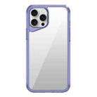 For iPhone 15 Pro Max Ice Transparent Series TPU + PC + Acrylic Hybrid Phone Case(Purple) - 1