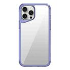 For iPhone 15 Pro Ice Transparent Series TPU + PC + Acrylic Hybrid Phone Case(Purple) - 1