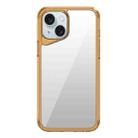 For iPhone 15 Plus Ice Transparent Series TPU + PC + Acrylic Hybrid Phone Case(Orange) - 1