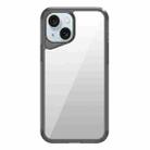 For iPhone 15 Plus Ice Transparent Series TPU + PC + Acrylic Hybrid Phone Case(Grey) - 1