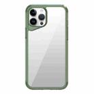 For iPhone 14 Pro Max Ice Transparent Series TPU + PC + Acrylic Hybrid Phone Case(Green) - 1