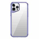 For iPhone 14 Pro Max Ice Transparent Series TPU + PC + Acrylic Hybrid Phone Case(Purple) - 1