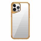 For iPhone 14 Pro Ice Transparent Series TPU + PC + Acrylic Hybrid Phone Case(Orange) - 1