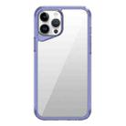 For iPhone 14 Pro Ice Transparent Series TPU + PC + Acrylic Hybrid Phone Case(Purple) - 1