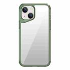 For iPhone 14 Plus Ice Transparent Series TPU + PC + Acrylic Hybrid Phone Case(Green) - 1