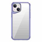 For iPhone 14 Plus Ice Transparent Series TPU + PC + Acrylic Hybrid Phone Case(Purple) - 1