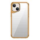 For iPhone 14 Ice Transparent Series TPU + PC + Acrylic Hybrid Phone Case(Orange) - 1