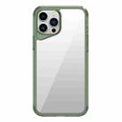 For iPhone 13 Pro Max Ice Transparent Series TPU + PC + Acrylic Hybrid Phone Case(Green) - 1