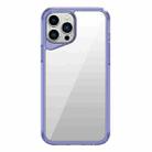 For iPhone 13 Pro Max Ice Transparent Series TPU + PC + Acrylic Hybrid Phone Case(Purple) - 1