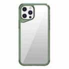 For iPhone 12 Pro Max Ice Transparent Series TPU + PC + Acrylic Hybrid Phone Case(Green) - 1