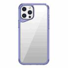 For iPhone 12 Pro Ice Transparent Series TPU + PC + Acrylic Hybrid Phone Case(Purple) - 1