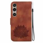 For Sony Xperia 1 VI Lotus Embossed Leather Phone Case(Brown) - 3