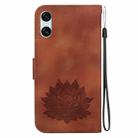 For Sony Xperia 5 VI Lotus Embossed Leather Phone Case(Brown) - 3