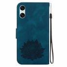 For Sony Xperia 5 VI Lotus Embossed Leather Phone Case(Dark Blue) - 3