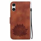 For Sony Xperia 10 VI Lotus Embossed Leather Phone Case(Brown) - 3