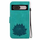 For Google Pixel 7 Pro Lotus Embossed Leather Phone Case(Green) - 3