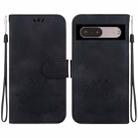 For Google Pixel 7 Pro Lotus Embossed Leather Phone Case(Black) - 1