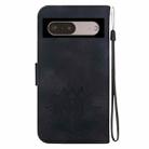 For Google Pixel 7 Pro Lotus Embossed Leather Phone Case(Black) - 3