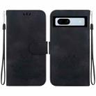 For Google Pixel 7a Lotus Embossed Leather Phone Case(Black) - 1