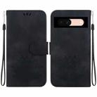 For Google Pixel 8a Lotus Embossed Leather Phone Case(Black) - 1