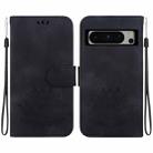 For Google Pixel 8 Pro Lotus Embossed Leather Phone Case(Black) - 1