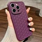 For iPhone 15 Pro Max Honeycomb Cooling TPU Phone Case(Purple) - 1