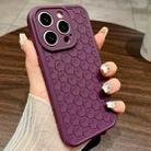 For iPhone 15 Pro Honeycomb Cooling TPU Phone Case(Purple) - 1