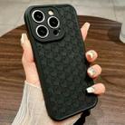 For iPhone 15 Pro Honeycomb Cooling TPU Phone Case(Black) - 1