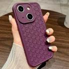 For iPhone 15 Honeycomb Cooling TPU Phone Case(Purple) - 1